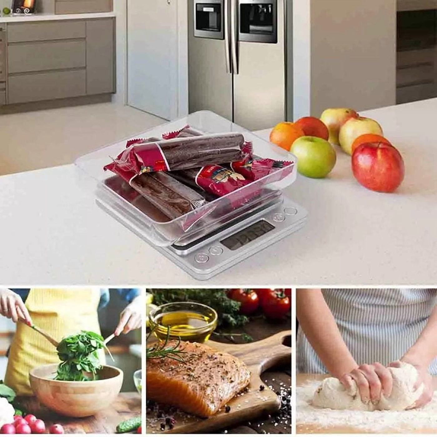 Digital Scale, Kitchen Scale 2000g X 0.1g Jewelry Gold Silver Coin Gram Pocket Size Herb Grain, for Accurate Kitchen, Food and Portion Weighing