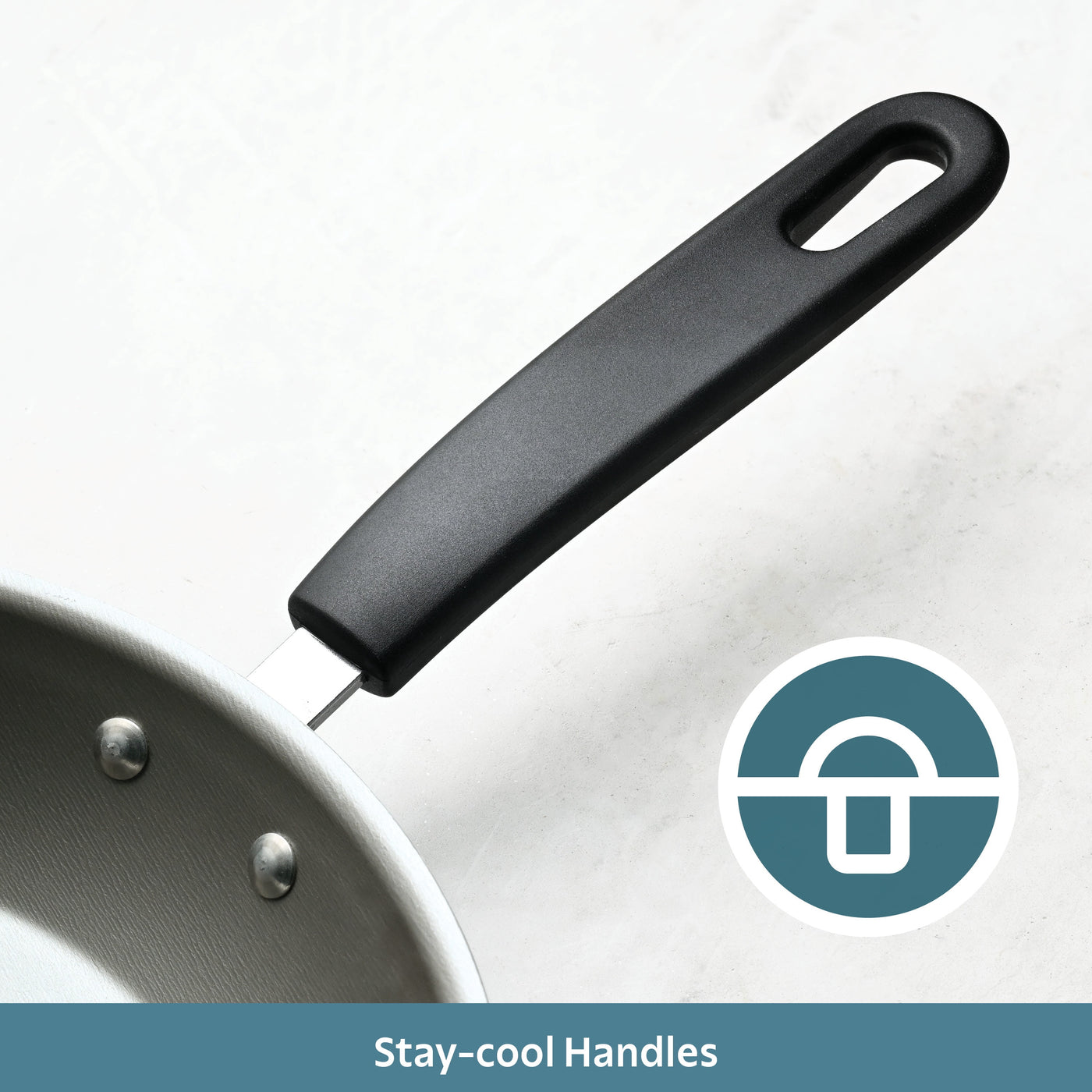 Primaware 2-Piece Nonstick Fry Pan Set, 9.5-Inch and 11-Inch Asphalt, for Everyday Home Kitchen Cooking, Storage and Organization
