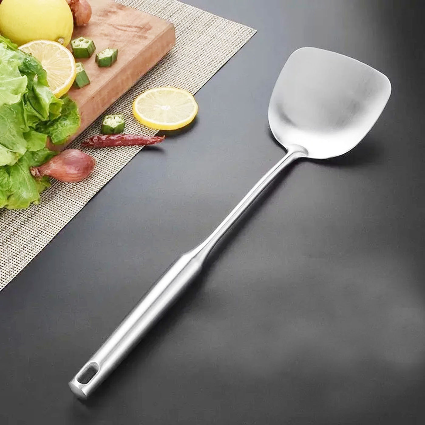 Kitchen Cooking Utensil Set, Stainless Steel Metal Kitchen Gadgets Heat Resistant Nonstick Kitchen Tools Dishwasher Safe