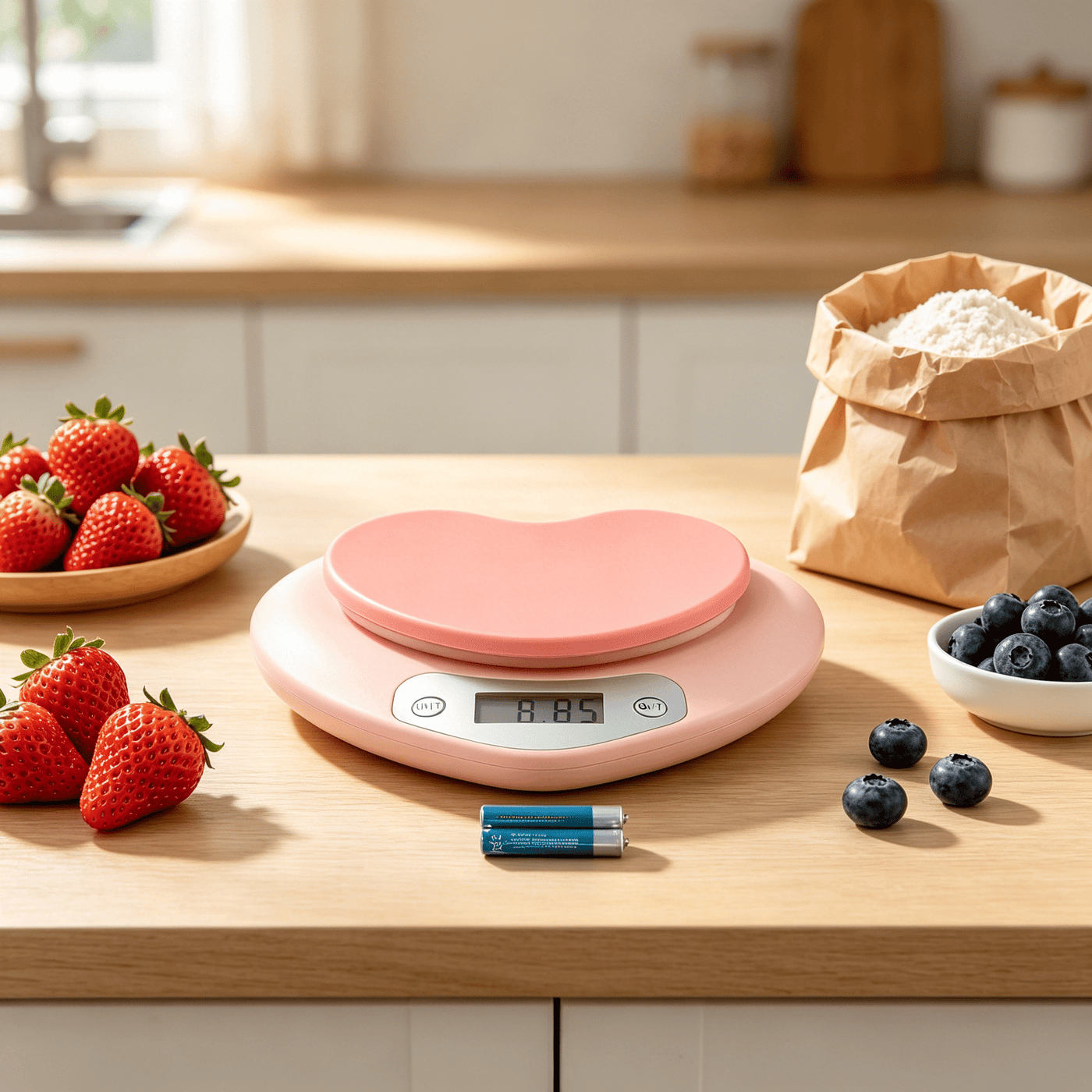 2026 Heart-shaped Kitchen Scale 5Kg Precision LCD Display for Accurate Weighing Kitchen Weighing Scales for Baking, Meal Prep, Portion Control