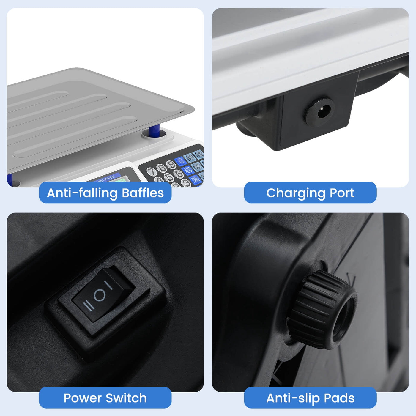 66lb Price Computing Scale with Dual LCD Displays and Rechargeable Battery, for Accurate Kitchen, Food and Portion Weighing