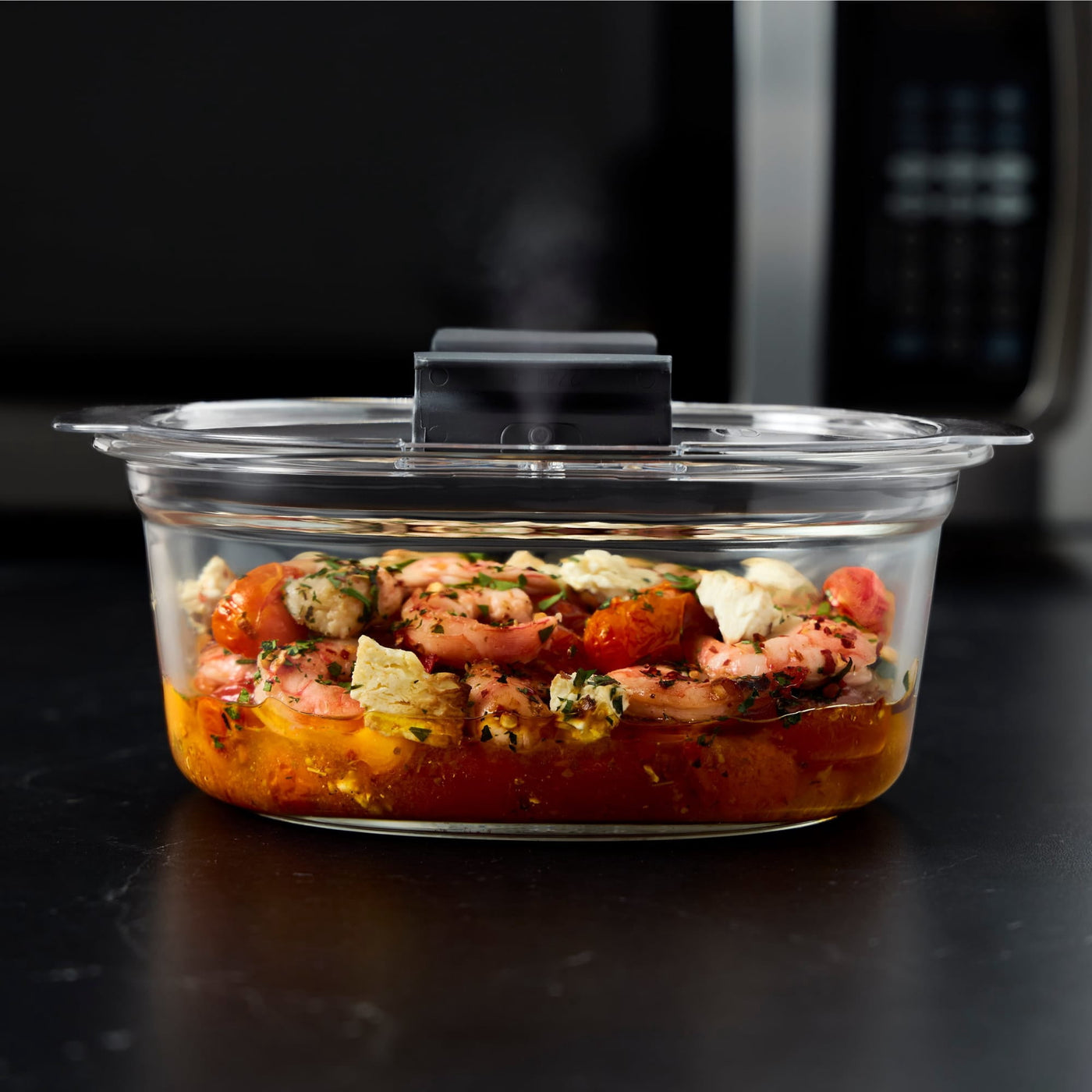 Glass Round Leak-proof 6.1-Cup Food Storage Container, for Pantry Organization, Meal Prep and Dry Food Storage