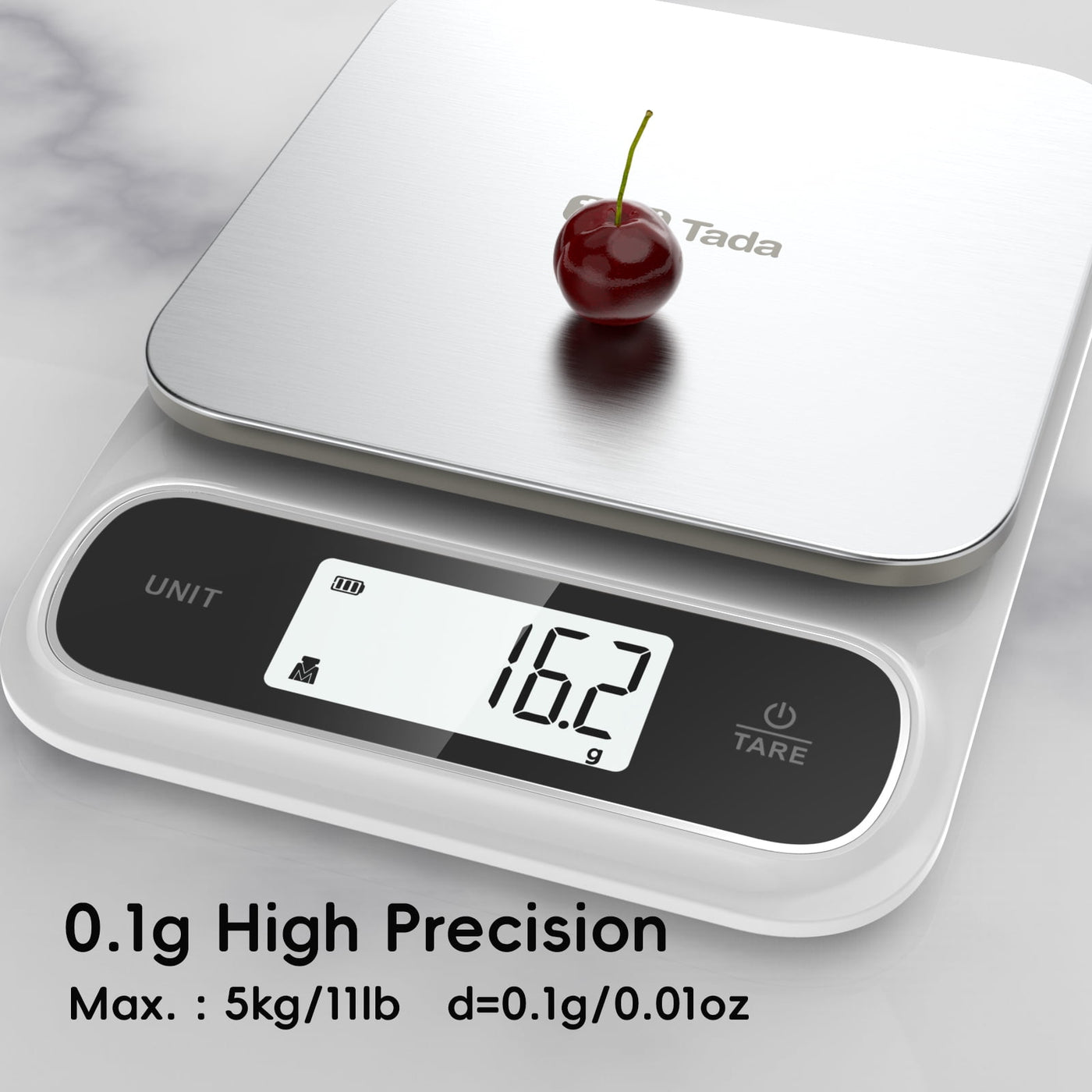 11lb Food Kitchen Digital Scale with 0.01oz/0.1g Precision Ipx6 Waterproof, Type-c Charging, Ounces and Grams for Weight Loss, Cooking, Baking
