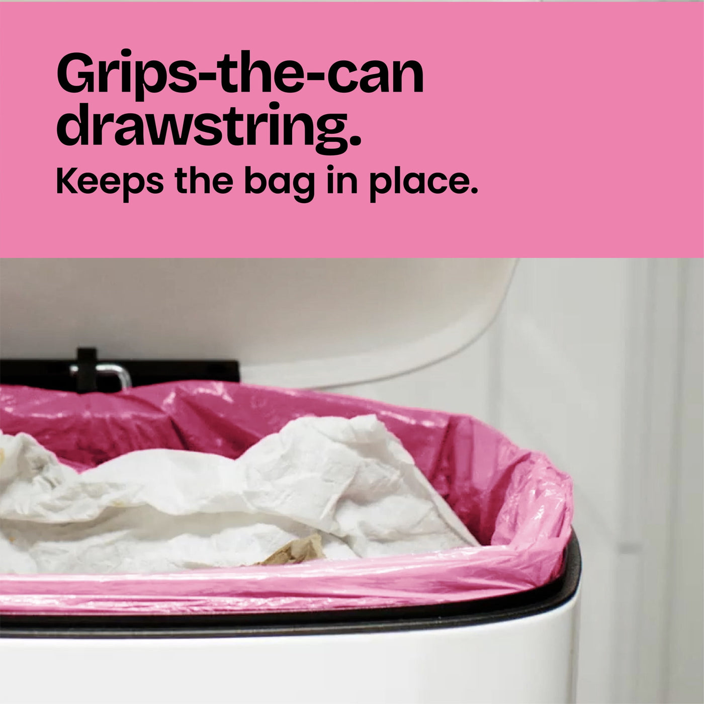 Forceflex Tall Kitchen Drawstring Trash Bags, 13 Gallon, Pink, Cherry Blossom, 120 Count, for Everyday Home Kitchen Cooking, Storage and Organization