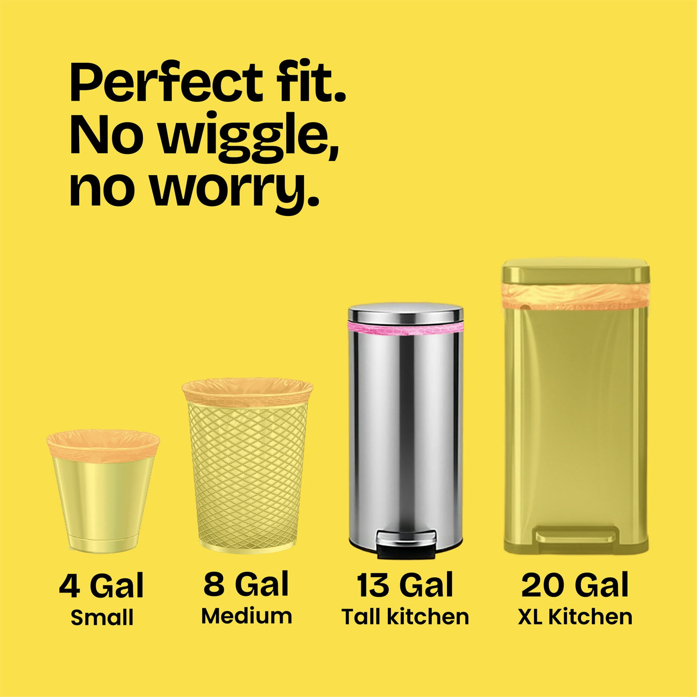 Forceflex Tall Kitchen Drawstring Trash Bags, 13 Gallon, Pink, Cherry Blossom, 120 Count, for Everyday Home Kitchen Cooking, Storage and Organization