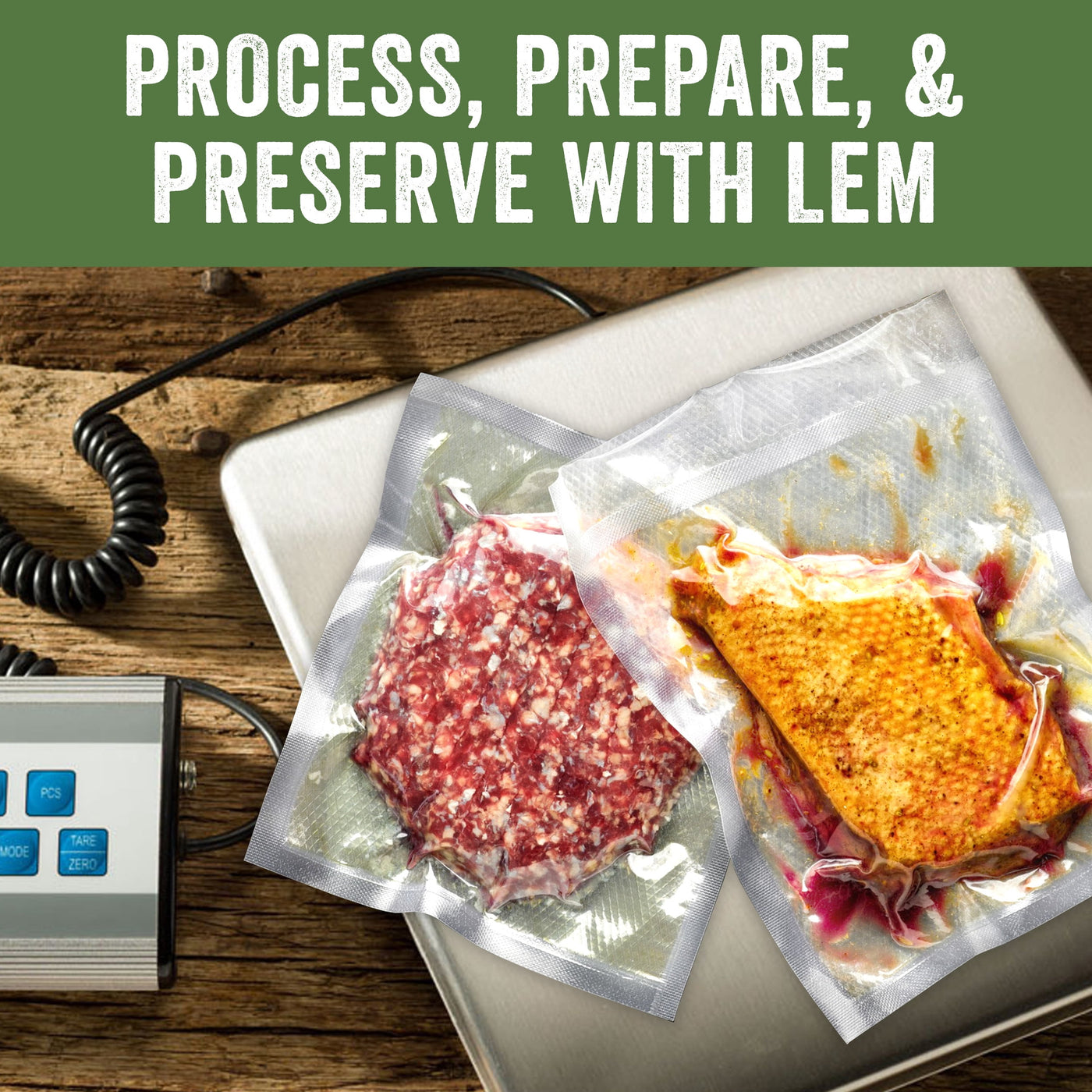 Lem Products 330 Lb Stainless Steel Digital Scale with LCD Display, for Accurate Kitchen, Food and Portion Weighing