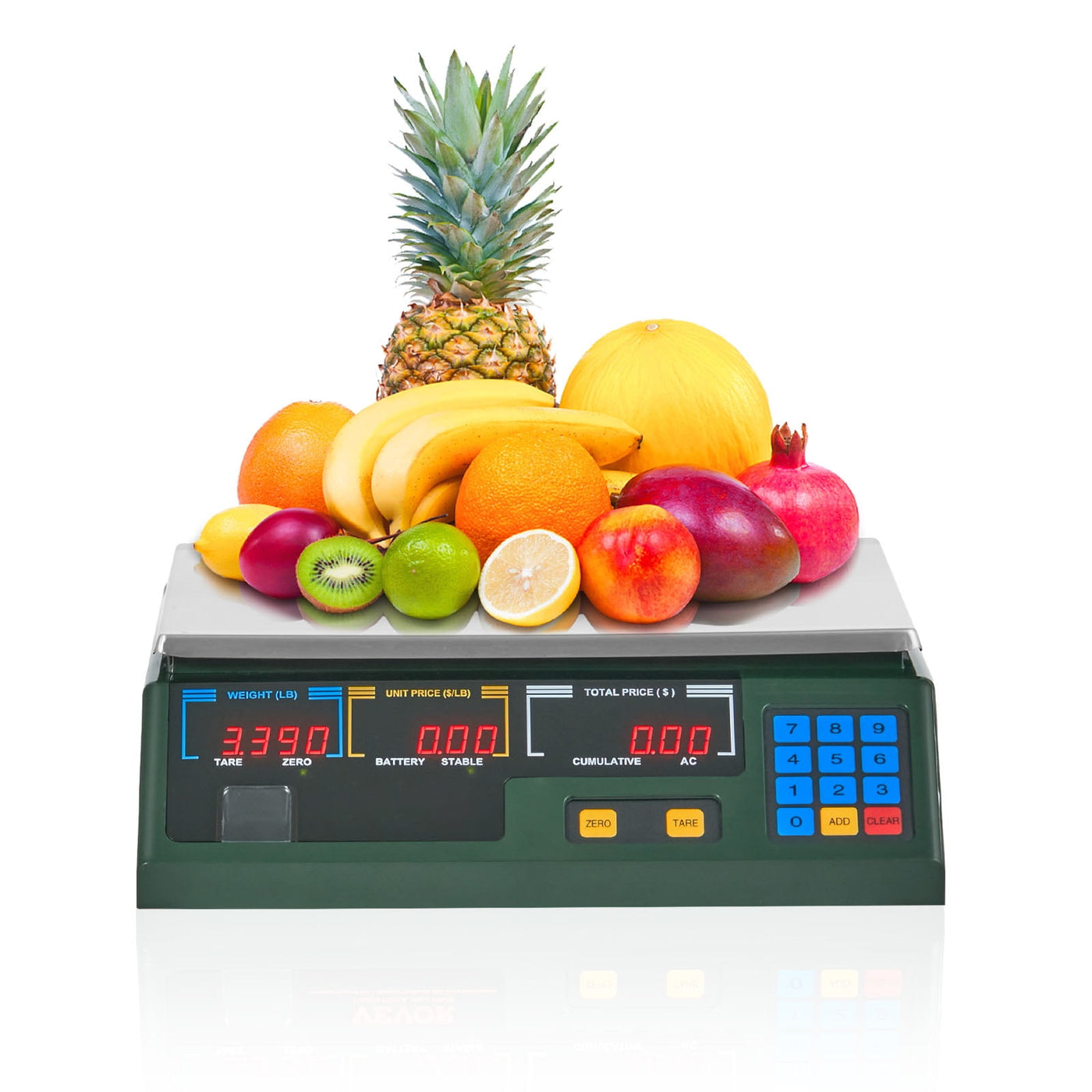 Kffkff 66Lbs 30KG Electronic Price Computing Scale Commercial Food Meat Weighting, for Accurate Kitchen, Food and Portion Weighing